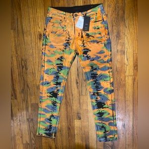 F21 Mens Paint Splatter Skinny Jeans